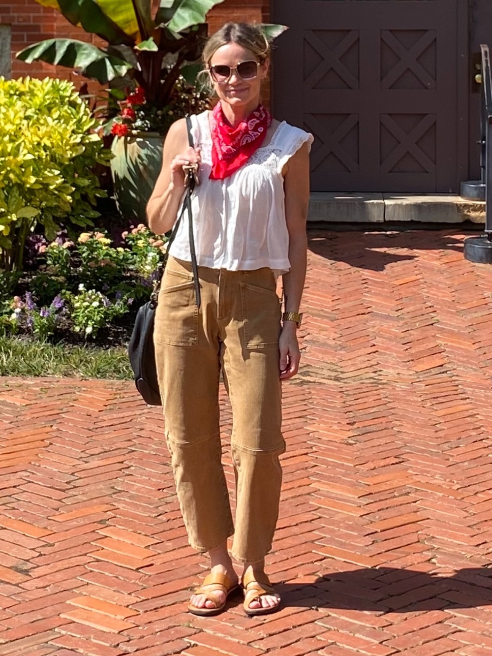 Hunter Bell Mallory Utility Crop Pants in Pecan sz 2